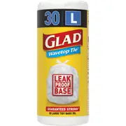 Glad Kitchen Tidy Bag Wavetop Large 30 pack