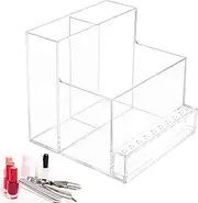 Nail Tech Drill Chuck, Nail Drill Chuck - Clear Nail Drill Storage Organizer,Stable Nail Drill Machine and Drill Bit Storage Box, Drill Bit Holder