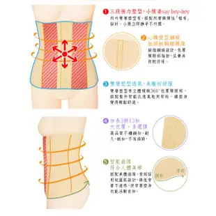 【可蘭霓Clany】麻辣腰線重機能M-EQ腰夾 產後瘦身(春漾膚 1918-11)