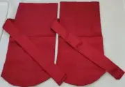 NEW Crate & Barrel - Holiday Red Classic Wine Bottle Tote Gift Bags, Set of 2