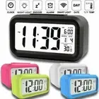 Smart Small Battery Operated Digital Alarm Clock LCD Display Backlight Calendar