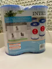 Intex Twin Pack Pool Filter Cartridge for A or C