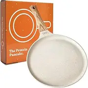 Ceramic Pancake Pan 25cm Natural Ceramic Coating PFOA Free Dosa Pan Crepe & Omelette Pan Flat Skillet Tawa Griddle with Ergonomic Handle + Induction Compatible