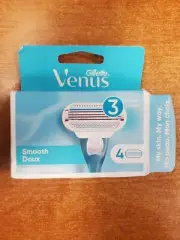 Venus Smooth Women's Razor Blade Refills 4 Count DAMG BOX E15D