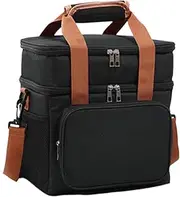 Large Cooler Bag, Large Soft Picnic Cooler Insulated Tote Bag, Leakproof Food Storage Cooling Tote Cold Lunch Box for Men Women Girls Teens Adults Office Picnic Hiking Fishing