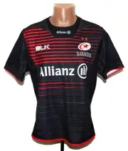 SARACENS RUGBY UNION SHIRT BLK SIZE S