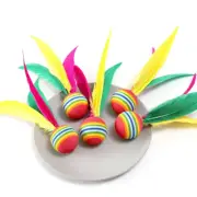 1/5pcs Colorful Feather Shuttlecock China Jianzi Foot Kick wheel Goose Feather