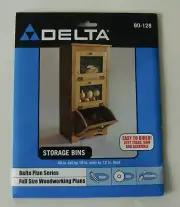 Delta Woodworking Plan 80-128 Storage Bins 40” X 19” x 12” New