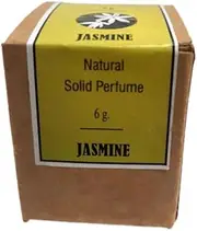 Natural Jasmine Solid Perfume in Wooden Jar, For Men & Women - 6gm