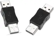 Electop 2 Pack USB Male To USB Male M/M Gender Changer Adapter Coupler Converter