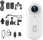 GoSnap - 4K Thumb Action Camera, Go Snap Body Cam, HD 1080p/4k Gosnap - Thumb Camera Necklace, for Cycling, Travel, Pets (C#3-1080P White)
