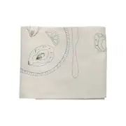 Ecology Feast Embroidered Table Cloth Flax 150x240cm