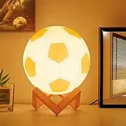 Soccer Night Light, Soccer Lamp Light for Kids Room with Remote Control 16 Colors Changing Sport Fan Room Decoration Graduation Gifts for Boys Toys,Girls,Soccer Lover (12cm)