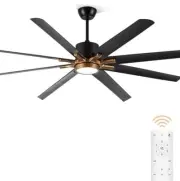 Ceiling Fan with Light, 72 inch Ceiling Fan with Remote Control and Light