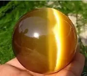 New ASIAN QUARTZ TIGER EYE CRYSTAL HEALING BALL SPHERE 40MM + STAND