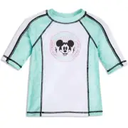 Disney Size 7/8 Mickey Mouse Rash Guard Swim Shirt Sun Protection Kids NEW!
