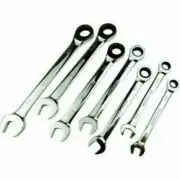 Mechanic 7 Pc Open End Standard Chrome Vanadium Steel Ratcheting Wrench Tool Set
