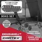 NEW Cortex SR3 Squat Rack with 90kg Standard Tri-Grip Weight, Bar and Bench Set
