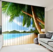 3D Coconut 66 Blockout Photo Curtain Printing Curtains Drapes Fabric Window AU