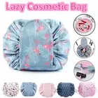 Lazy Drawstring Cosmetic Travel Magic Storage Make Up Bag Pouch Toiletry Case AU