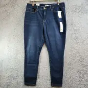 Signature by Levi Jeans Women's 18S 34X28 Blue Denim Skinny Leg 5-Pockets