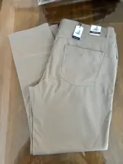 NWT MEN'S JOHNNIE-O CROSS COUNTRY PANTS, SIZE: 32 X 32, COLOR: LIGHT KHAKI (M15)