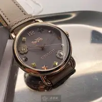 在飛比找ETMall東森購物網優惠-COACH手錶, 女錶 36mm 玫瑰金圓形精鋼錶殼 深灰色