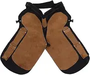 GRCFUMO Farrier Apron, Leather Farrier Apron, Professional Leather Farrier Chap, Farrier Apron Chap with 4 Knife Pocket for Horse Shoeing