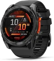 [Garmin] Fenix 8, 51mm, AMOLED, Smartwatch, Slate Gray with Black Silicone Band