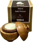 Natural Organic Vanilla Mini Wooden Box Solid Wax Perfume For Unisex - 6 Gm