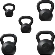 HCE Black Kettlebells Set 8KG-12KG-16KG-20KG-24KG - Russian Classic Kettlebells Weights in Bundle - Weight Training Body Building Exercise Fitness (Total = 80KG)