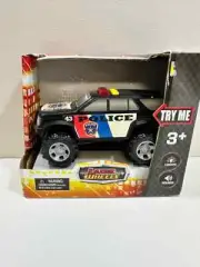 LAZER WHEELS EMERGENCY VEHICLE POLICE MAKE SOUNDS LIGHTS UP BRAND NEW