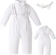 Booulfi Baby Boys Toddler Suit for Boys Wedding Birthday Outfit Gentleman Formal Tuxedo Ring Bearer Outfit