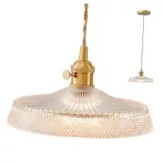 Pendant Lights Kitchen Island, 9.1 Inch Retro Glass Lampshade Hanging Lamp