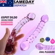 Crystal Glass Dildo Dong Anal Plug Thruster Butt Plug Beads Vagina Adult Sex Toy