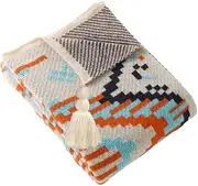 CVBFDB Hotel Homestay Bed End Blanket Office Nap Blanket Air Conditioning Sofa Cover Blanket Knitted(M)