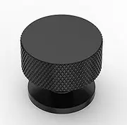 Asidrama 10 Pack Matte Black Kitchen Cabinet Knobs, Knurled Cabinet Knobs Kitchen Cabinet Hardware for Cupboard Drawer Knobs Dresser Knobs
