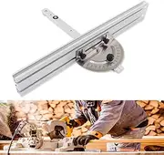 Gugxiom Aluminum Table Mitre Saw, Precision Miter Slide Handle with High Miter, Sliding Guide Rail Cushion with Folding Angle Plate, DIY Tool Accessories