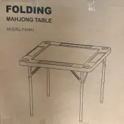 Foldable Mahjong Table with Green Surface, Multipurpose Game Table for Mahjong,