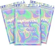 Fcuadro Hangover Kit Bags 20Pcs Holographic Hang Over Recovery Bags Bachelorette Party Supplies Gift Bag for Bridal Shower Party Favors 5X7 (HANGOVER MEMORIES)