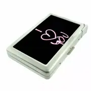 Love You Em1 Cigarette Case with Built in Lighter Metal Wallet