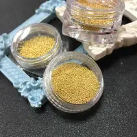 在飛比找蝦皮購物優惠-《現貨》日系迷你金色/銀色小鋼珠尺寸：0.6MM一盒都是10