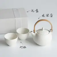 在飛比找ETMall東森購物網優惠-日本進口Saliu職人手工陶瓷茶壺泡茶急須提梁壺小號茶具套裝