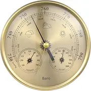 3 in 1 Barometer for Weather Station, All-Season Wall Hanging Thermometer, Barometer, Hygrometer, Accurate Weather Station Indoor Outdoor Use Temperature Monitor for Home Garden Office