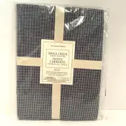 Williams-Sonoma Table Runner Navy Blue Gingham 100% Cotton 16" x 108" Check