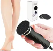Electric Callus Remover for Feet, USB Power Supply Electric Foot File Sander Scrubber with Speed Controller 60Pcs Replacement Sandpaper Disk for Dead Skin, Cuticles Black
