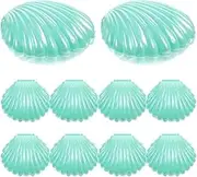 Homoyoyo Shells Candy Box Sea Shell Chocolate Box Party Favor for Jewelry Wedding Birthday Shower Decorations Green 9.10X7.70X4.50CM