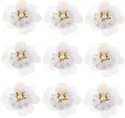 PLAFOPE 10pcs Three-Dimensional Flower Patch Floral Patches Denim Applique Embroidered Patches Jeans Patches Sew on Decorative Patches for Clothes Flower Sew on Patches Plastic Colorful