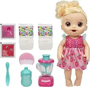 Baby Alive Magical Mixer Baby Doll, Strawberry Shake, Baby Alive Doll with Toy Blender, Baby Doll Set for Kids 3 and Up, Blonde Hair