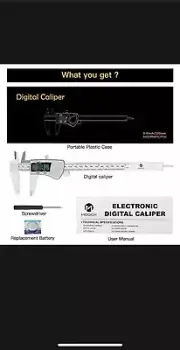 MOOCK Digital Caliper 0-8 inches Electronic Digital Vernier Caliper Measuring...